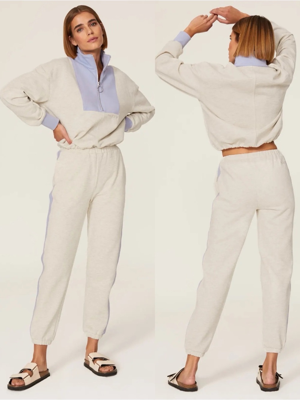 Staud Alys sweatshirt and Cambrie joggers coord two-piece sweatsuit set sz XS S